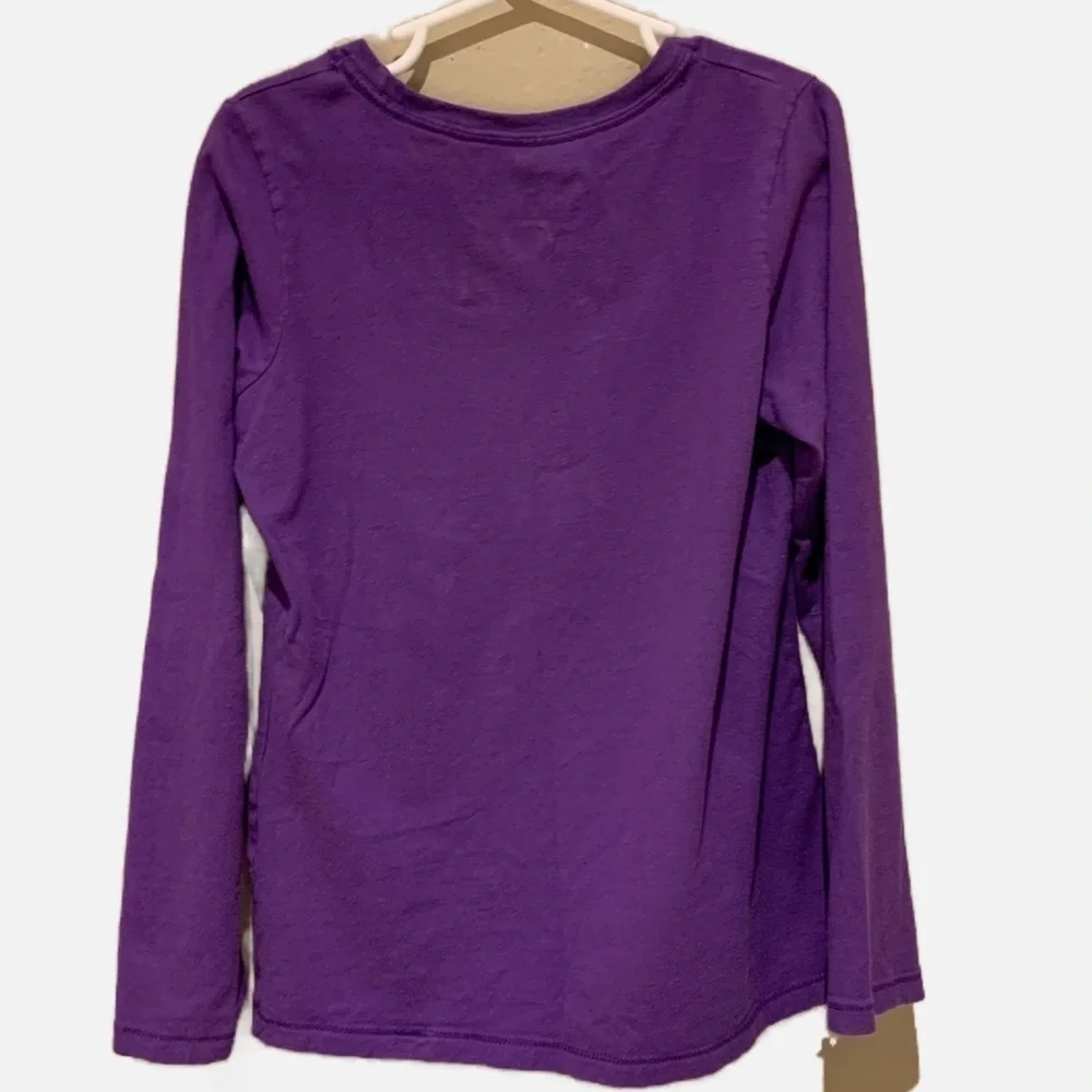 Hanes Purple Plum Long Sleeve Tee Jersey. Size Medium